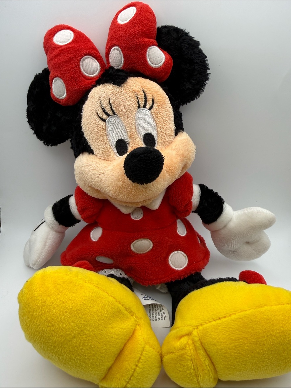 Disney Minnie Mouse Plush Toy - Red Bow & Dress 10” Fuzzy Plush Authentic